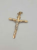 9ct Yellow Gold Crucifix Cross Pendant – 1.41g – Approx. 1.5" Long