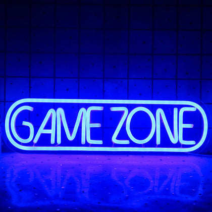 Game Zone Neon Signs Gamer LED Neon Light Gaming Zone Neon Sign For Game Room.