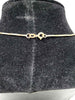 9ct - yellow gold chain - 18" (2.51G) With Gold Plated Silver Cross (1.31g)