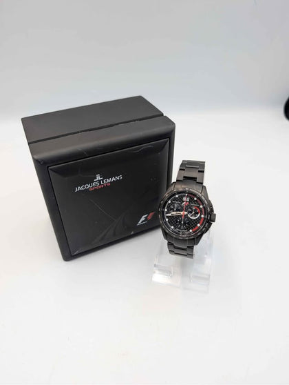 Jacques LeMans Geneve Formula 1 Professional Special Edition Chronograph Watch - Boxed
