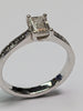 9ct White Gold Coffin Diamond Ring