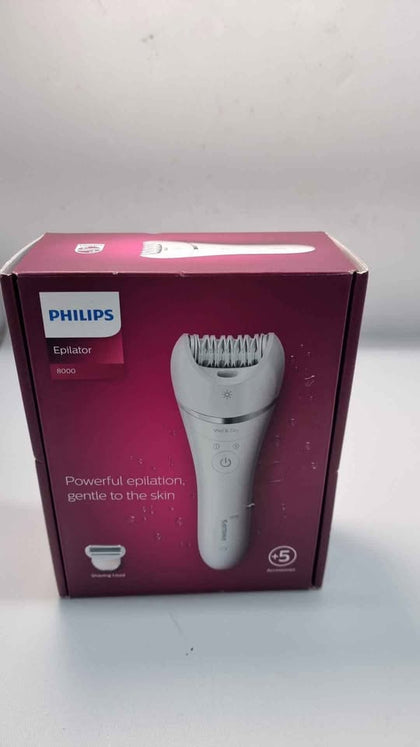 Philips Epilator Series 8000 Wet & Dry Cordless Epilatior With 5 Accessories *NEVER USED*