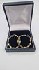 9ct Yellow Gold & Silver Ladies Fancy Twist Hoop Earrings - Size Large - 1.28 Grams