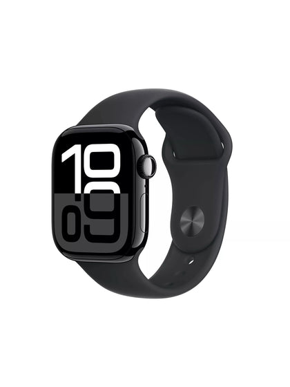 Apple Watch Series 10 - 42mm - GPS - Jet Black Aluminium Case - Black Sport Band