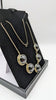 925 SILVER, 5 STRONE NECKLACE ON A TWIST CHAIN, WITH HOOP LOCK, 18" 29.86G, BOXED