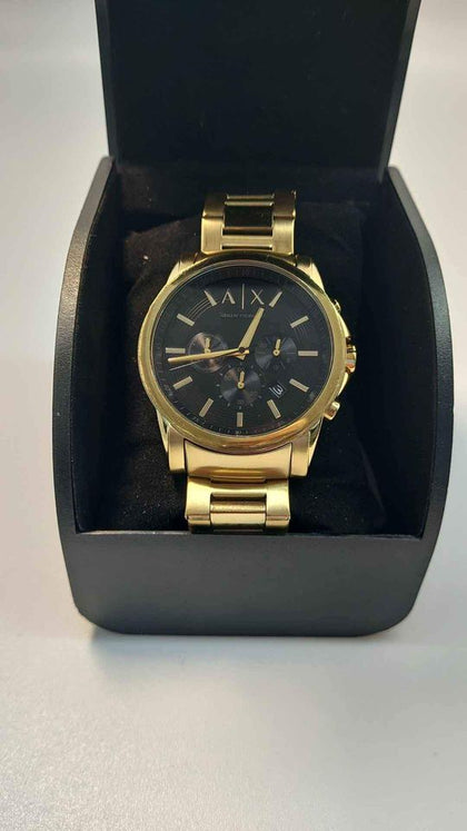 Armani Exchange Men's Gold Coloured Stainless Steel Watch AX2095