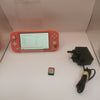 Nintendo Switch Lite Console, 32GB Isabelle Aloha Coral Pink, (No DL) Unboxed with charger and loose game(Animal Crossing)