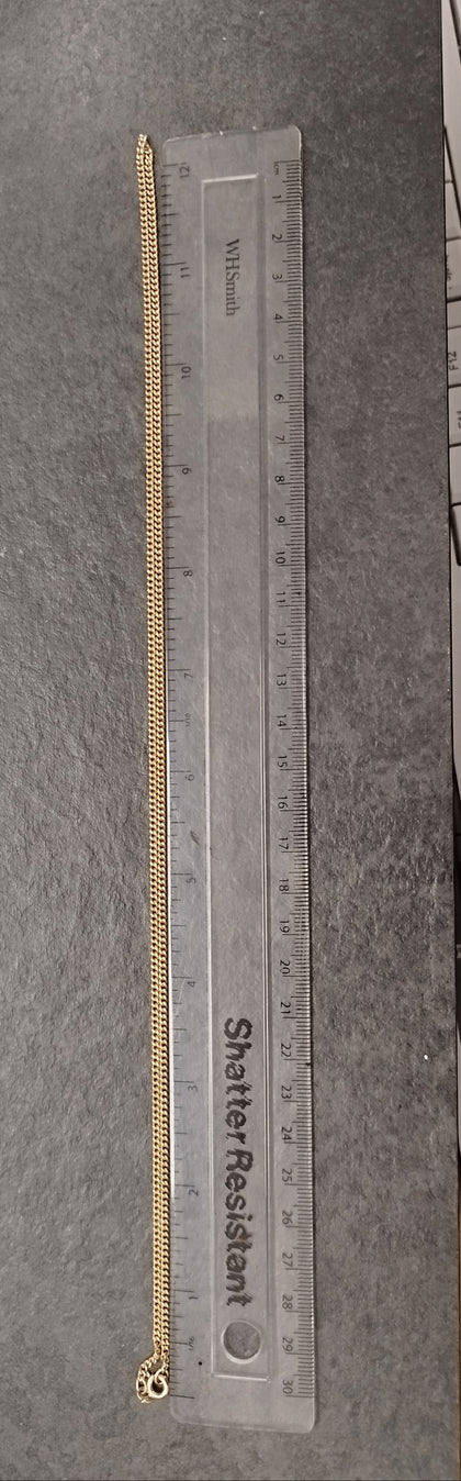 9K Yellow Gold Curb Chain with Spring Ring Clasp
