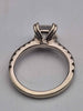 9ct White Gold Ladies Engagement Ring With 1CT Lab Grown Princess Cut Diamond - Size H - 2.64 Grams