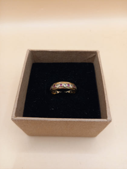 9ct Gold Band Ring 2.56g Size-M