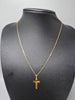 9ct Gold Necklace with Cross 375 2.1G 23cm in Length