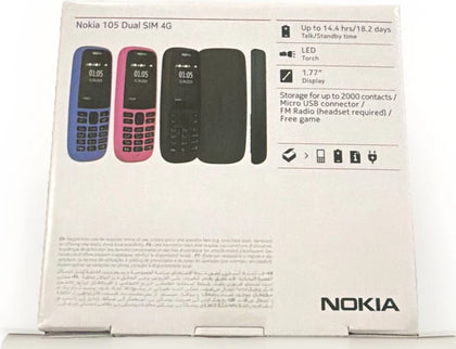 Nokia 105 Dual Sim Brand Black Unlocked 4th Edition