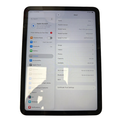 Apple iPad 10th Gen Wi-Fi 64GB