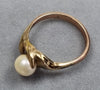 9ct gold ring with Pearl - Size O