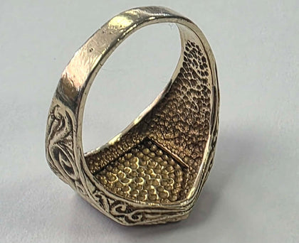 9CT Gold - St George Signet Ring Size U 1/2