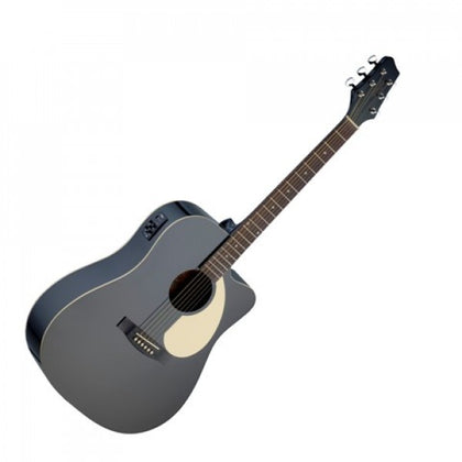 Stagg SA30DCE-BK Dreadnought Cutaway Acoustic-Electric Guita