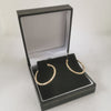 9K Gold Hoop Earrings, 375 Hallmarked, 1.10Grams, Box Included