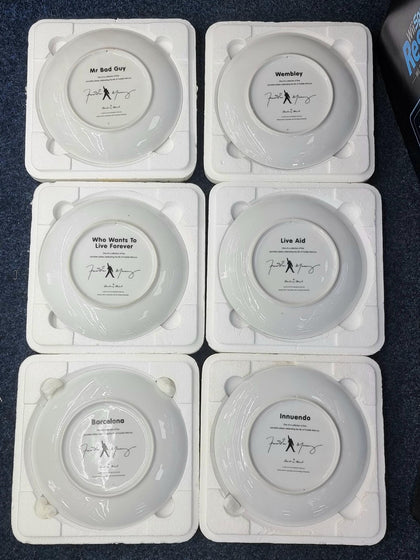 6 X FREDDIE MERCURY Danbury Mint Porcelain Plate Collection