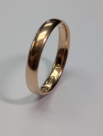 9ct gold wedding band ring