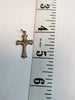 9ct Yellow & White Gold Cross - 1.76g - 1" - Hallmarked
