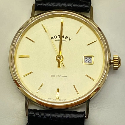 Rotary 9ct Gold Watch Boxed