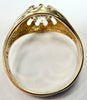 9ct yellow gold cubic zirconia claw set signet ring size N