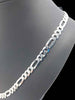 925 Sterling Silver 1-In-3 Figaro Chain Necklace - 20" Long - 15.71 Grams