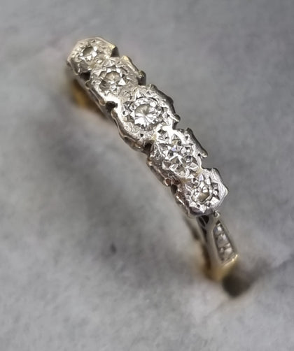 18ct Gold Eternity Diamond Ring Size M