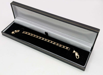 9CT 375 HALLMARKED, Curbed Bracelet, 8