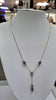 9ct gold amethyst chain 17"