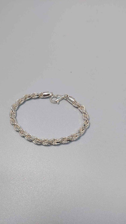 925 Sterling Silver Rope Bracelet - 8