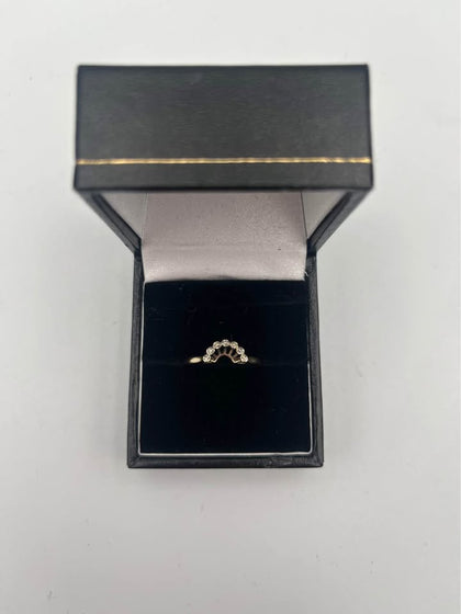 9CT YELLOW GOLD RING 375 HALLMARKED, SIZE L, 1.10G