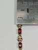 9CT Gold And Red Stone Bracelet