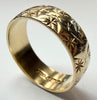 9ct gold ring with pattern size K 1/2