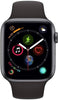 Apple Watch Series 4 44mm GPS Only, Space Gray Aluminum - Black Sport Band