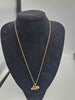 14ct Yellow Gold Link Chain Necklace With Vespa Moped Pendant - 12.15 Grams - 20" Long
