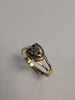 9ct Gold Black Stone & Diamond Ring Size M