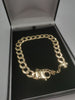 9K Solid Gold Curb Bracelet 47,17Grams, 375 Hallmarked, Length: 10" Length, Box Provided, Large Links