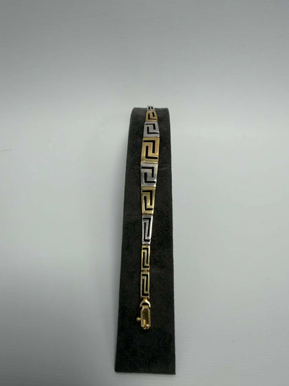 14ct Yellow Gold and White Bracelet, 9.76g **HALLMARKED**