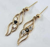 9ct Gold Diamond /Sapphire Earrings