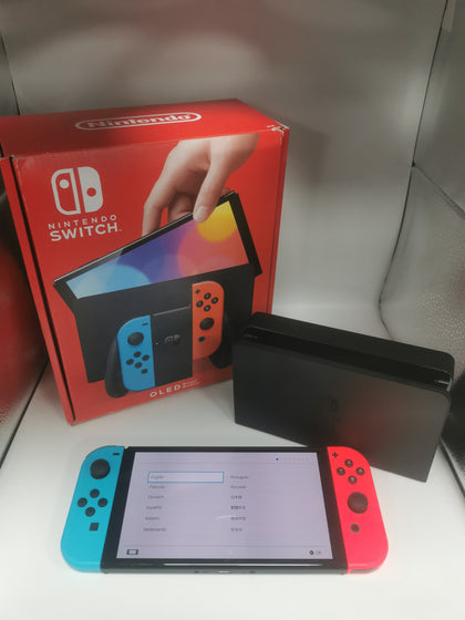 Nintendo Switch Console, 64GB OLED + Neon Red/Blue Joy-Con, Boxed