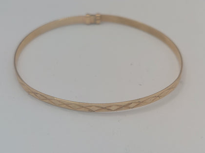 9ct Yellow Gold Baby Bangle - 1.77g Weight, 4.5