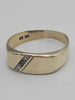 9ct Yellow Gold Mens Signet Ring With Stone - Size R - 1.93 Grams