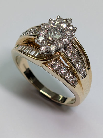 14CT Gold Classic Luxury Diamond Ring Size S