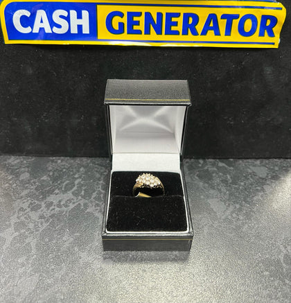 9ct Gold Ladies' C/Z Stone Ring (Size L), 1.9g