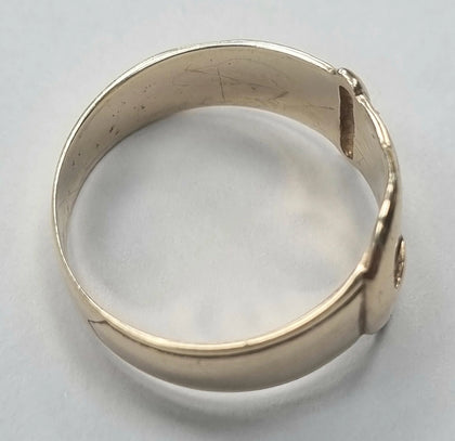 9ct Gold Buckle Ring P1/2