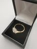 9CT Gold Daisy Cluster Ring, Cubic Zirconia Stones. 2.4Grams, Size: O - Boxed