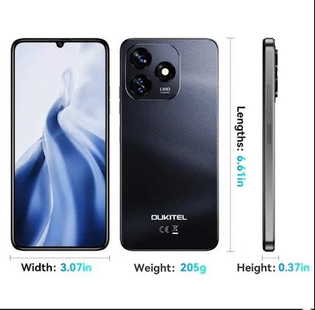 Oukitel C51 2025 Android 13 Dual Sim Mobile Phone 5150mah Blue