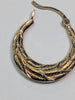 9CT GOLD LEAF PATTERN EARRINGS