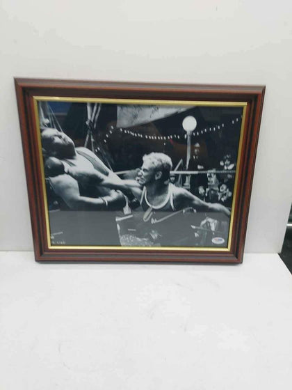 Framed 1980 Actors Robin Williams and Peter Bray in Popeye *PSA DNA SIGNED*.